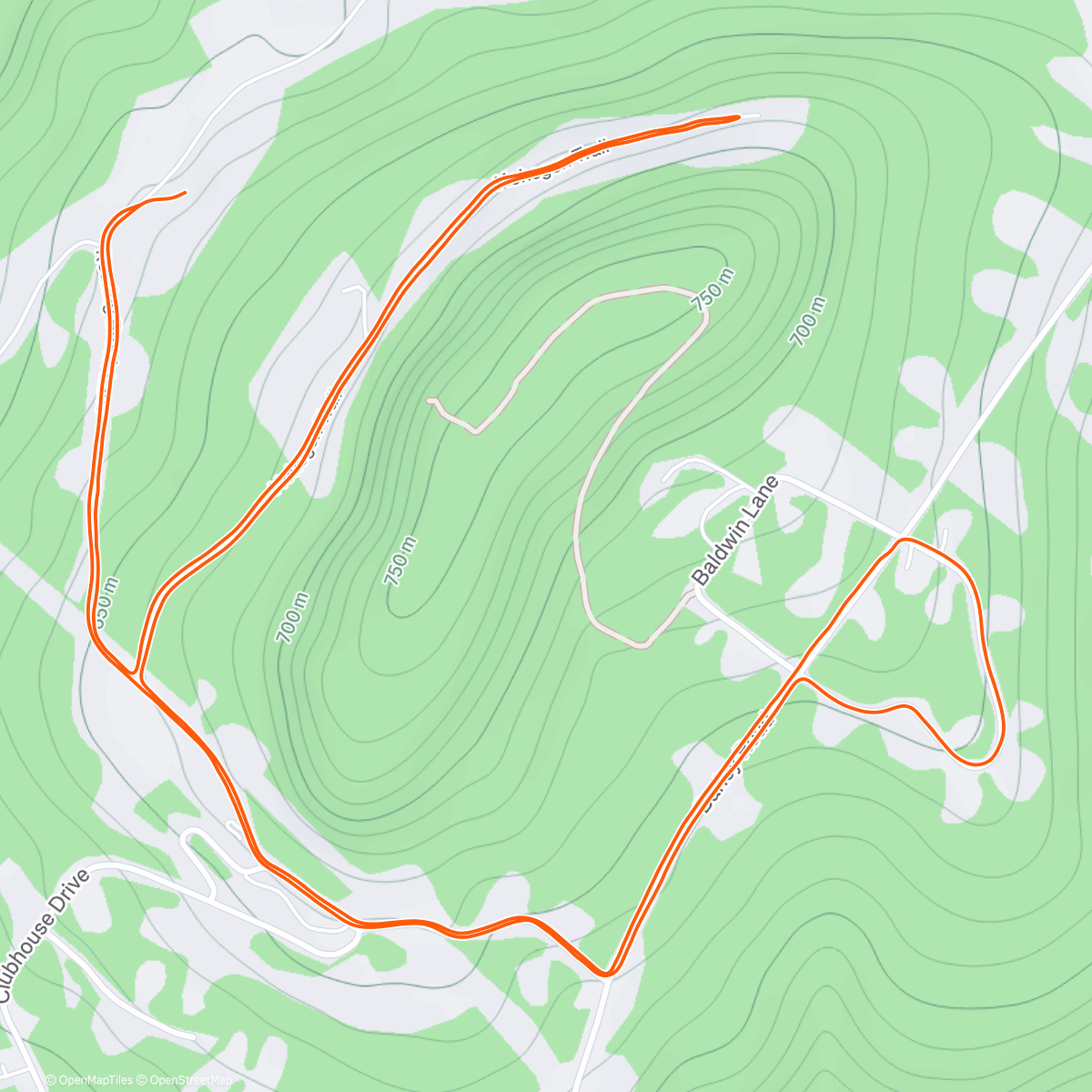 Map of the activity, Lunch Run