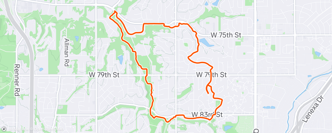 Map of the activity, Morning Run