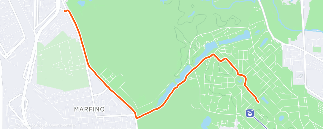 Map of the activity, Полуденный забег