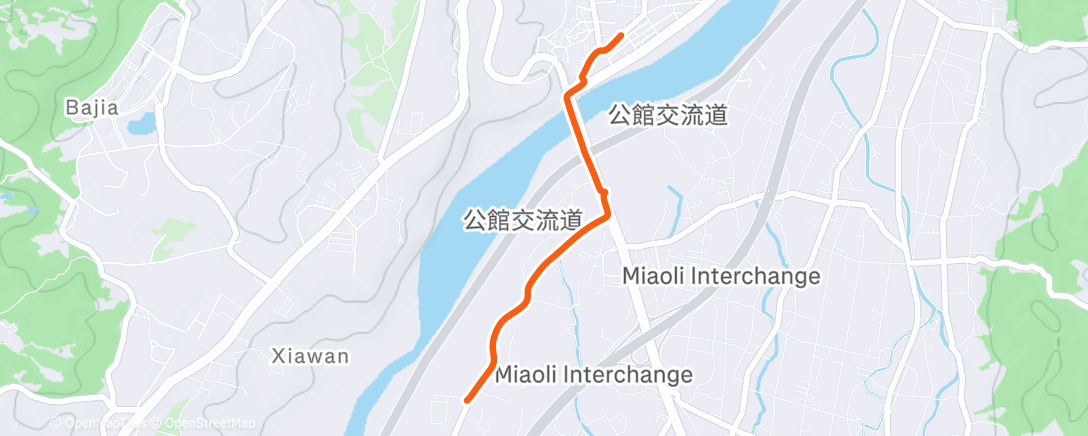 Map of the activity, 晨間騎乘