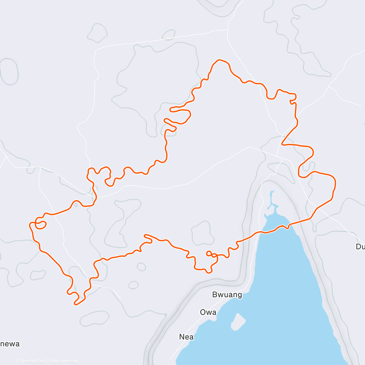 Map of the activity, Zwift - Race: HISP WINTER TOUR 2025 STAGE 11 (C) on Turf N Surf in Makuri Islands