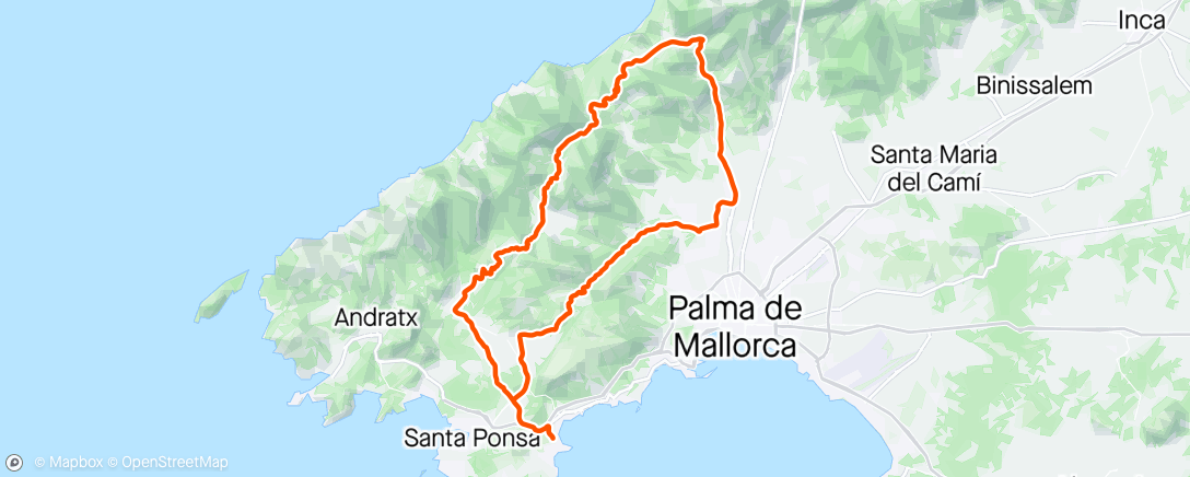 Map of the activity, Galilea, es Grau, col de Claret Valdamossa