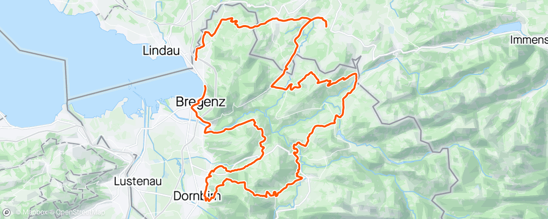 Map of the activity, Lunch Ride