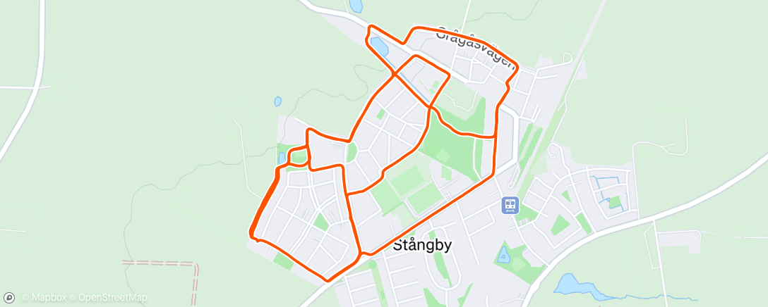 Map of the activity, Afternoon Run