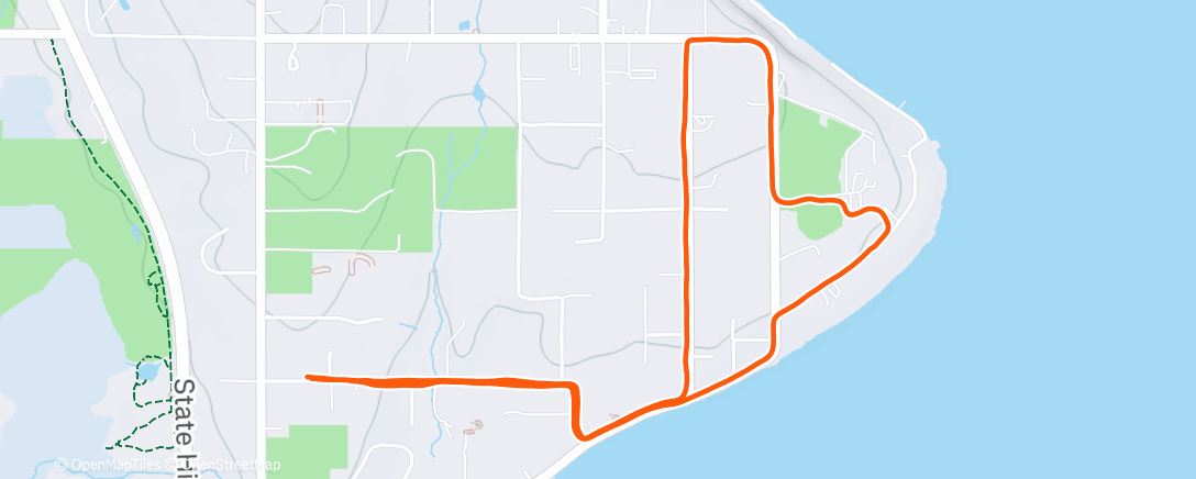 Map of the activity, Afternoon Run