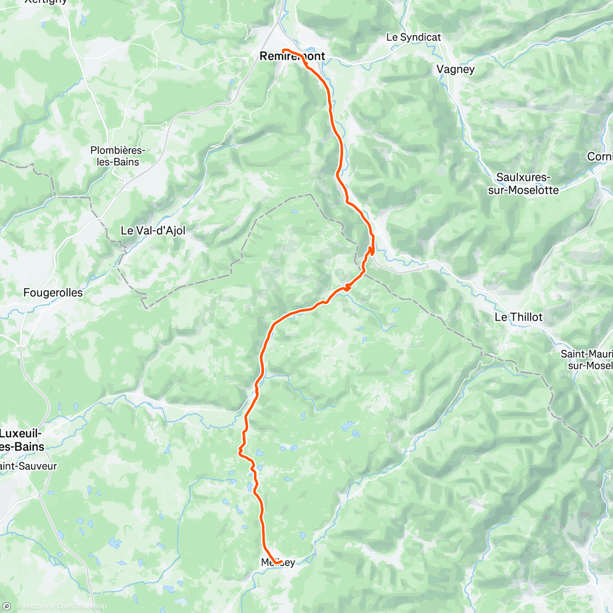 Map of the activity, Sortie vélo