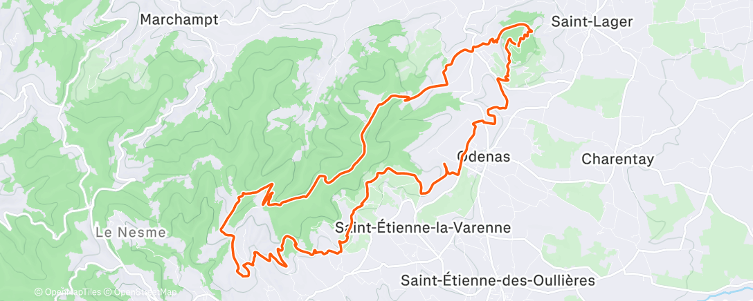Mapa de la actividad (Trail le matin)