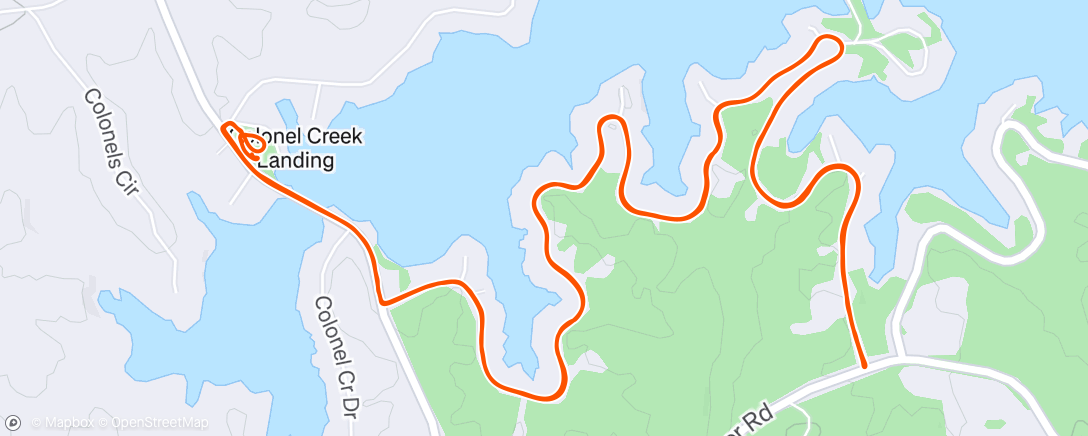 Map of the activity, Colonel Creek Easy Day