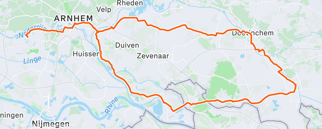 Map of the activity, Morning Ride