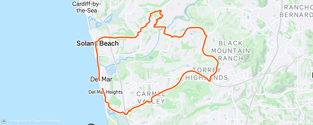 Map of the activity, Morning Ride