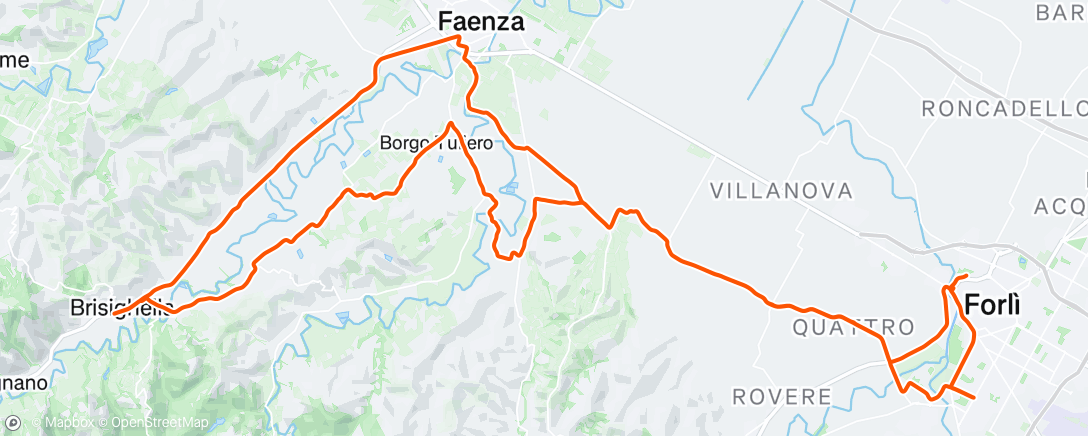 Carte de l'activité Giro mattutino