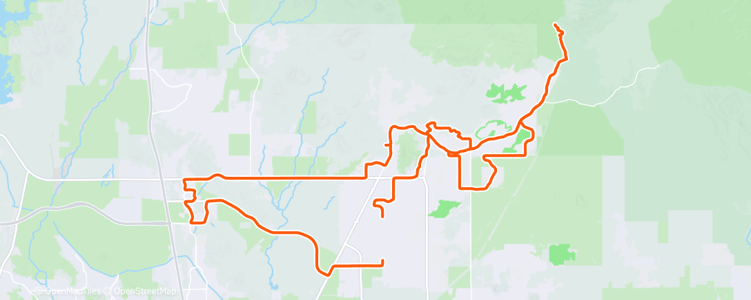 Map of the activity, Cycling
