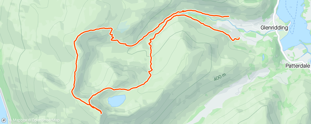 Map of the activity, Helvellyn