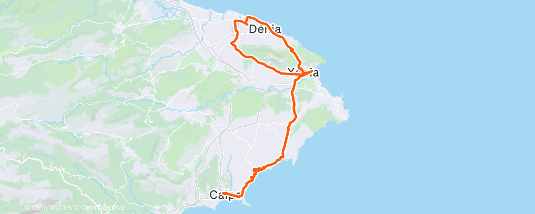 Map of the activity, Mittagsradfahrt