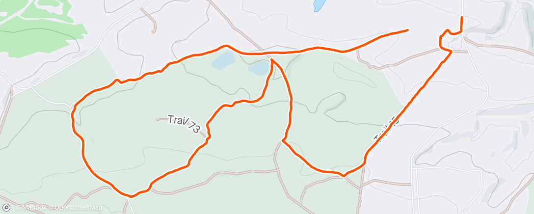 Map of the activity, Run / Hike Mode