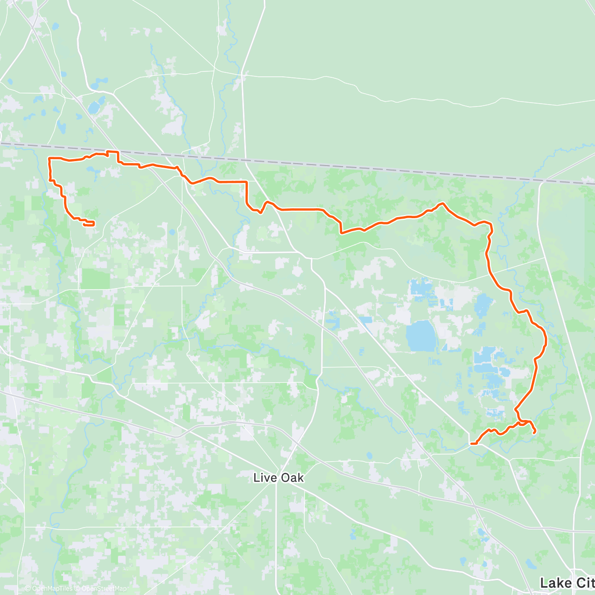 Map of the activity, Bikepacking Day 1
