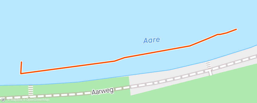 Map of the activity, Aare River swim/float, Bern, Switzerland