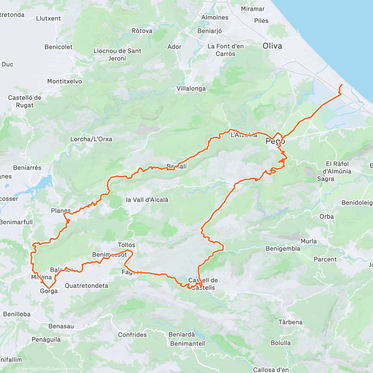 Map of the activity, Opp, og så ned