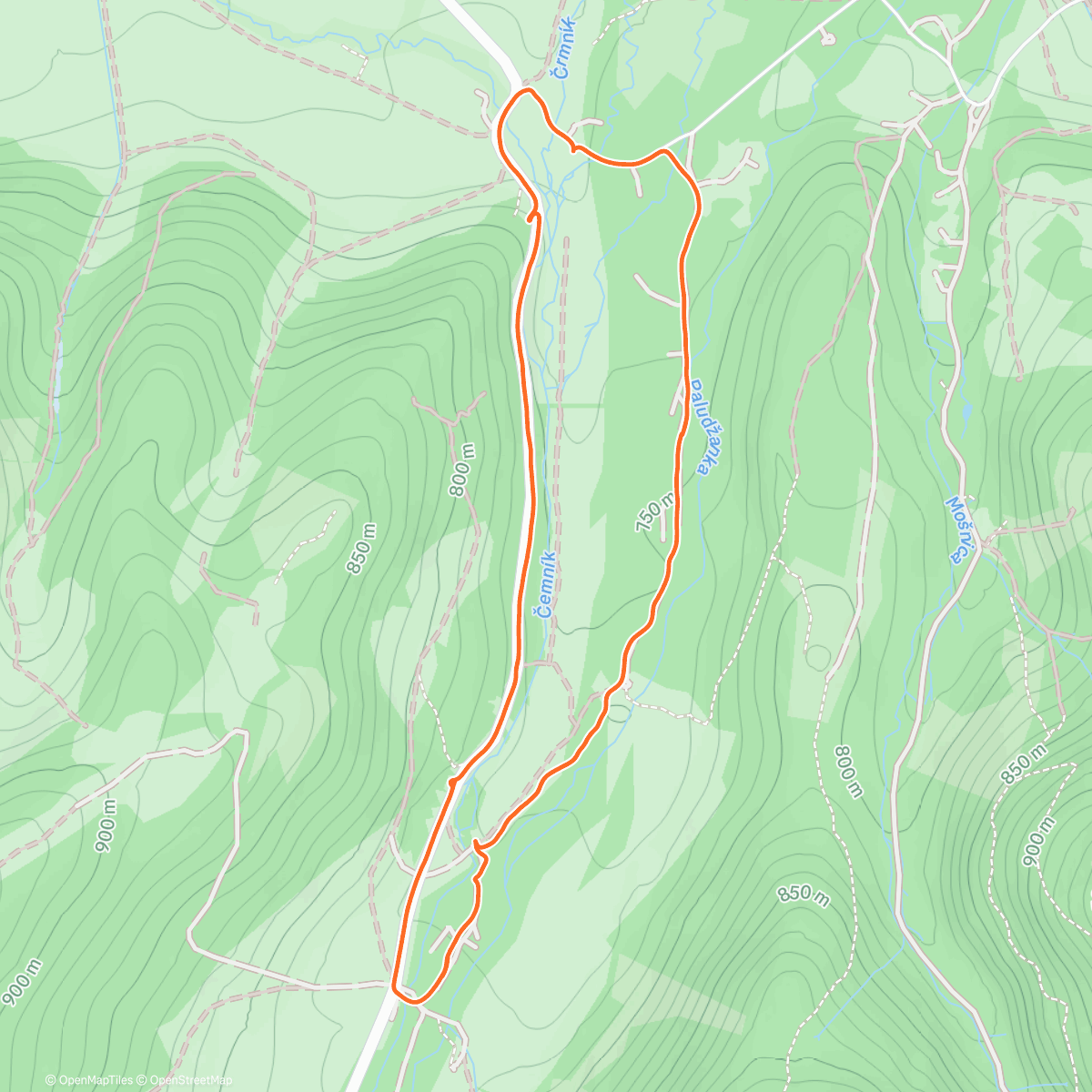 Map of the activity, Morning Walk