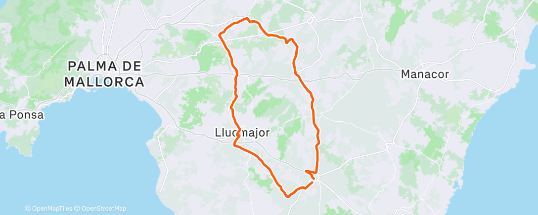 Mappa dell'attività Bicicleta por la mañana