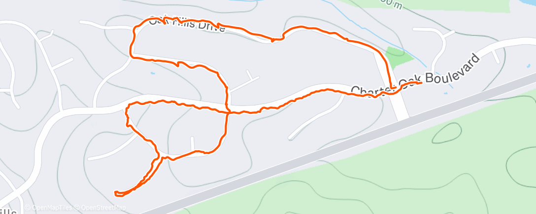 Map of the activity, Morning Run