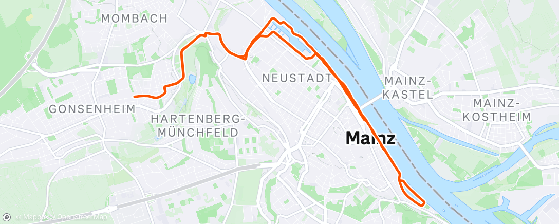 Mapa da atividade, Lauf am Nachmittag