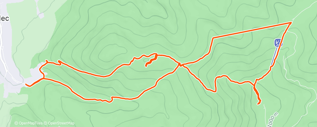 Map of the activity, Morning Hike