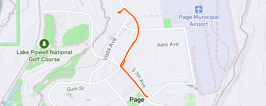 Map of the activity, Evening Walk