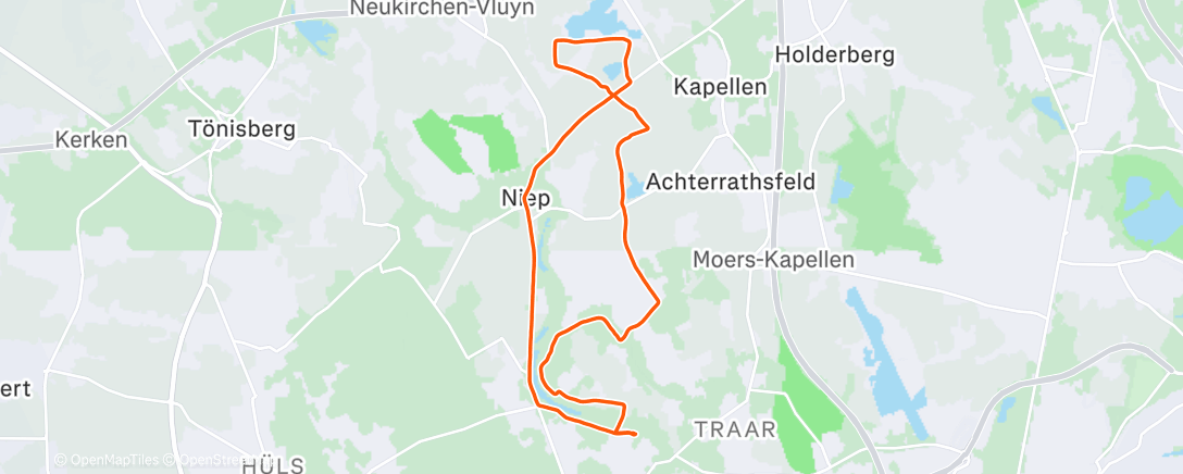 Map of the activity, Morning Run
