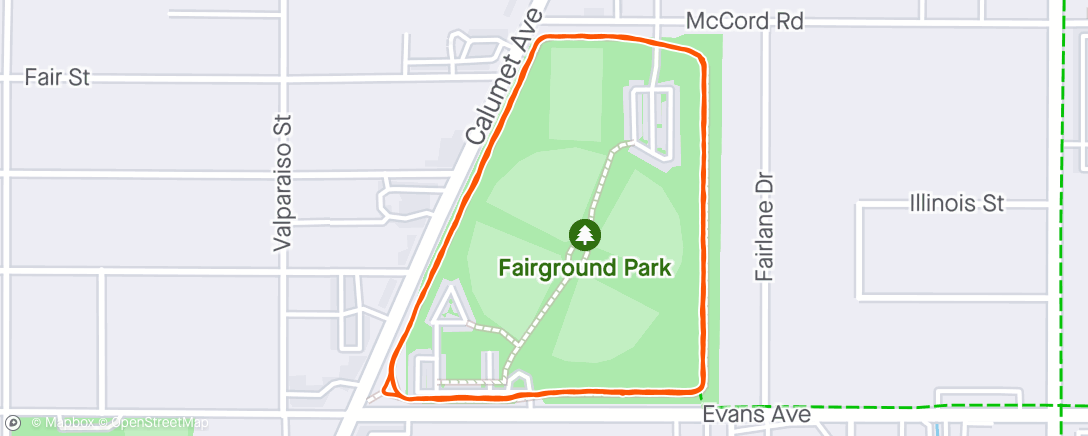 Map of the activity, At the track