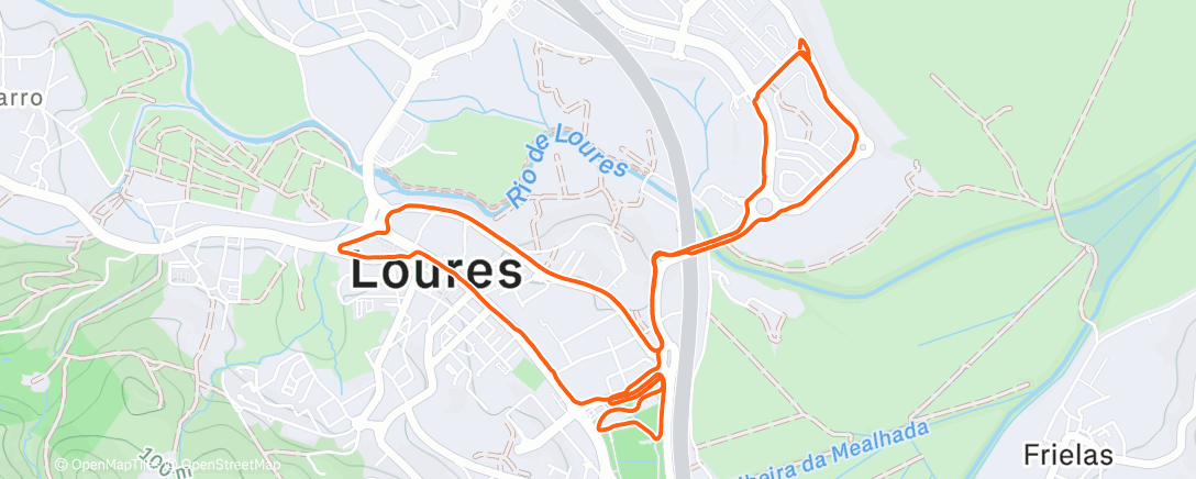 Map of the activity, Evening Run