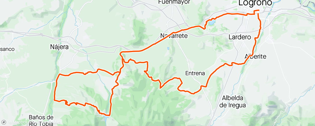 Map of the activity, Mountain-Gravel