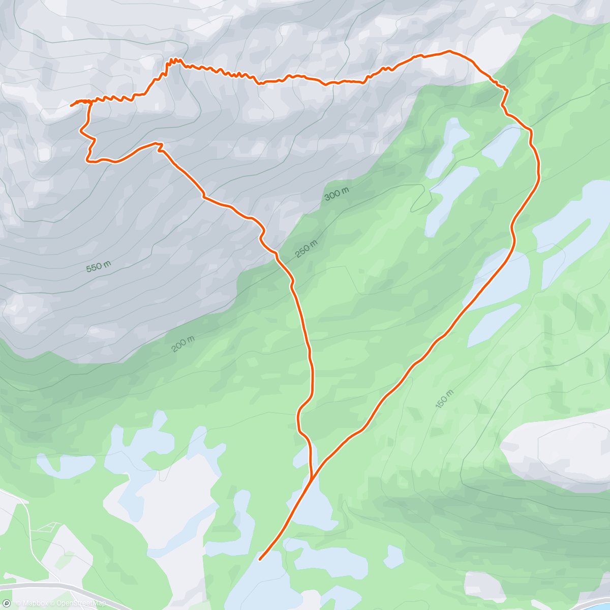 Map of the activity, Morning Kongsvika trav