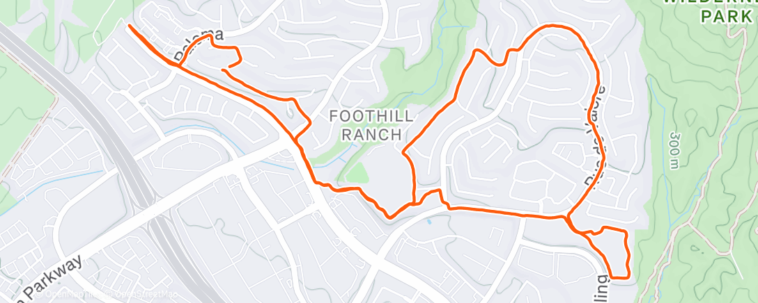 Map of the activity, Speed walking