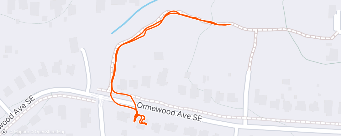 Map of the activity, Afternoon Walk