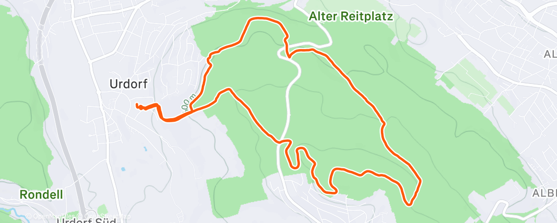 Map of the activity, Corsa serale