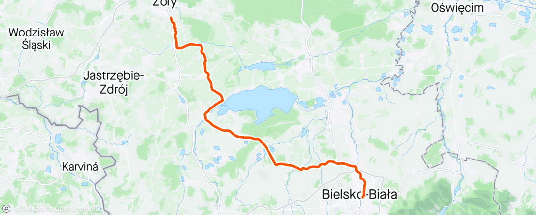 Mapa de la actividad (Bielsko-Biała)