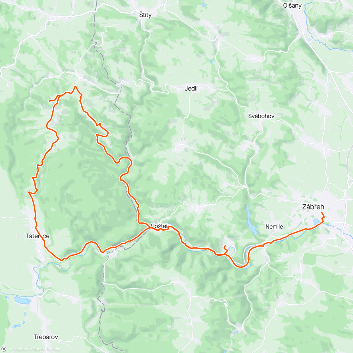 Map of the activity, Lázek 🚴
