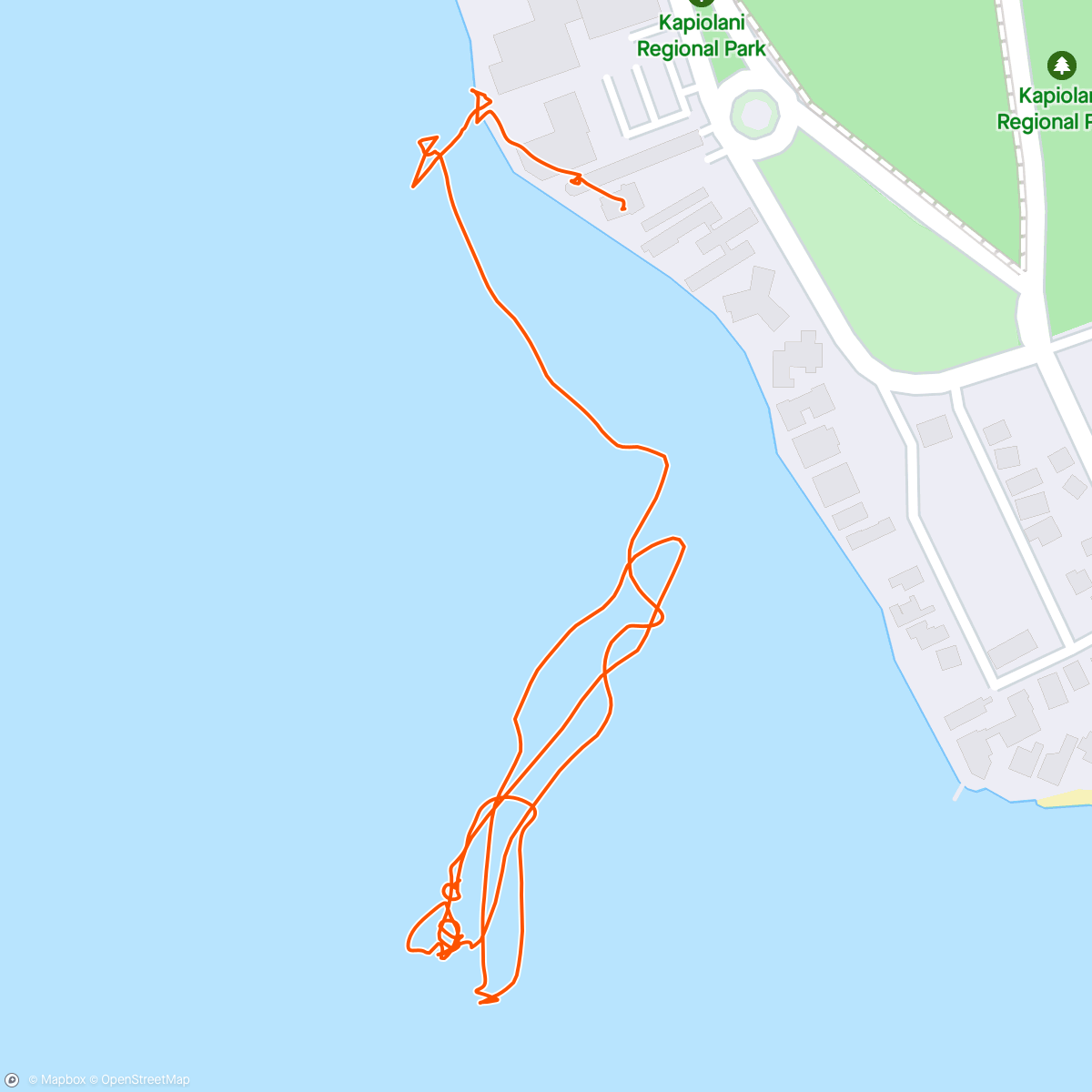 Map of the activity, Canoe Surfing