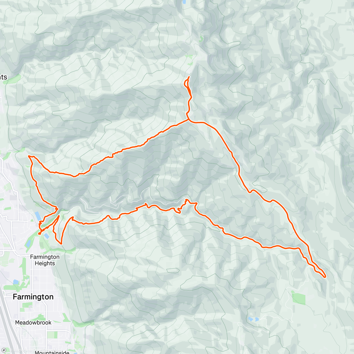 Map of the activity, Francis Peak run 🏃‍♂️ plus Old Aqueduct