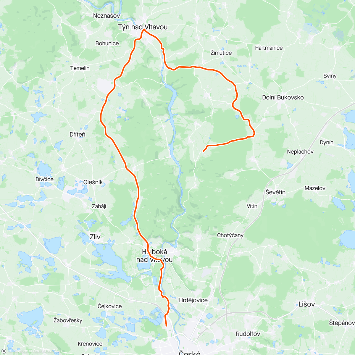 Mapa da atividade, Afternoon Ride