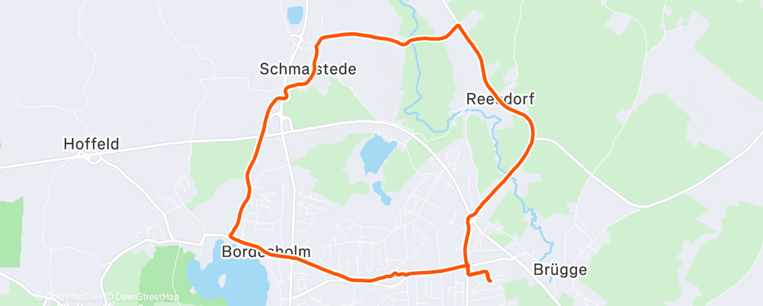Map of the activity, Afternoon Run