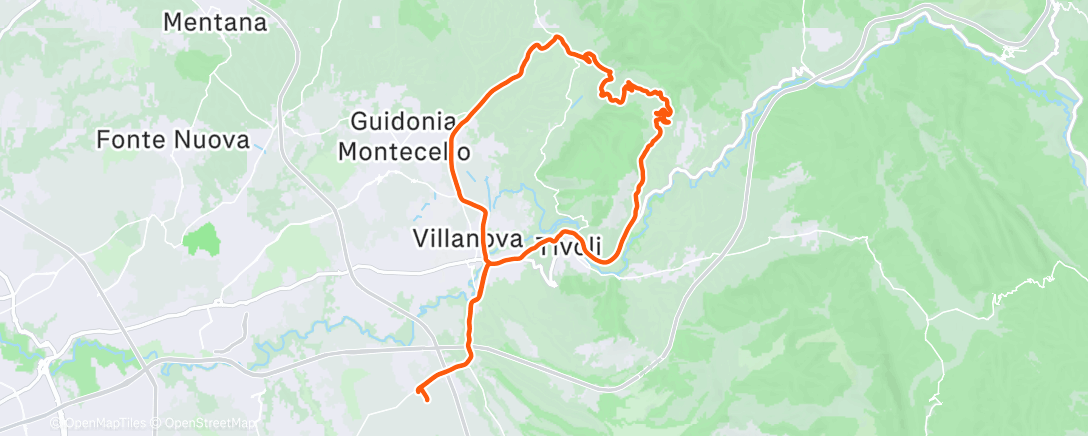 Map of the activity, Lunch Ride
