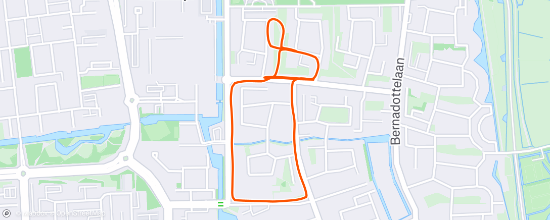 Map of the activity, Evening Walk