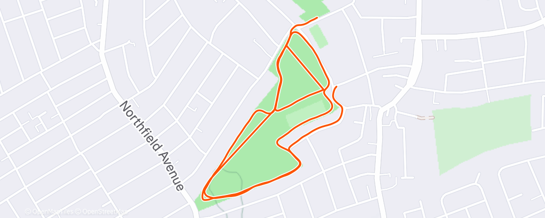 Map of the activity, Lunch Run