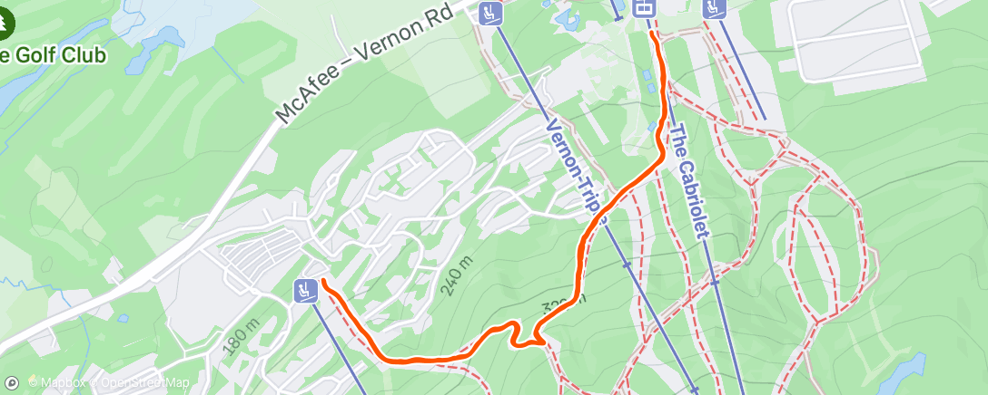 Map of the activity, 30 pound ruck