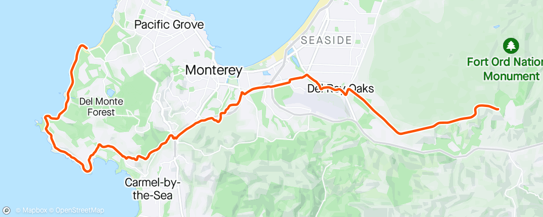 Map of the activity, 17 mile drive teaser