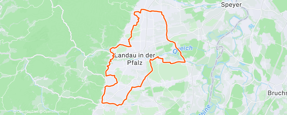 Map of the activity, Mittagsradfahrt