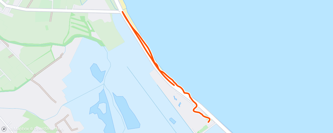 Map of the activity, After dinner jog