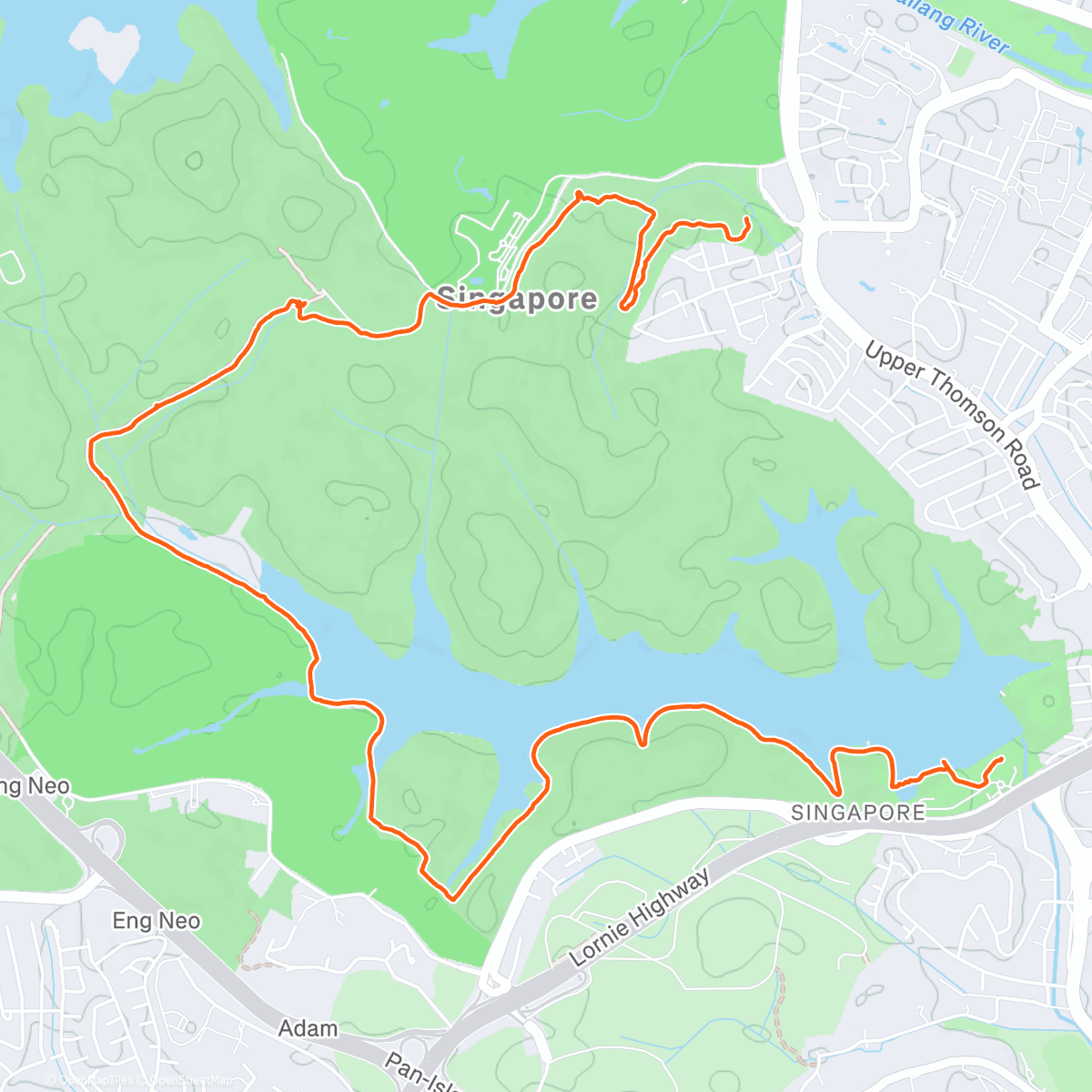 Map of the activity, MacRitchie Rounds
